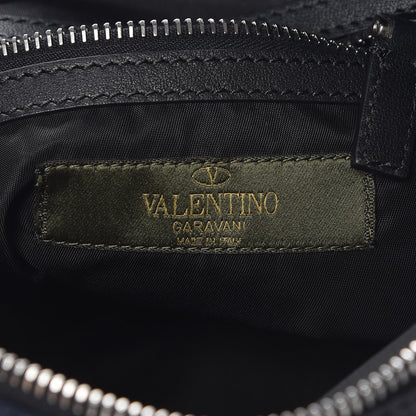 Valentino Garavani Nylon Camouflage VLTN Small Rockstud Shoulder Bag Dark Blue 6 of 7