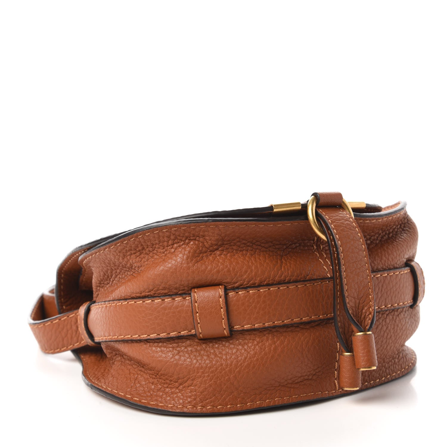 Chloe Calfskin Mini Marcie Round Crossbody Bag Tan 4 of 9