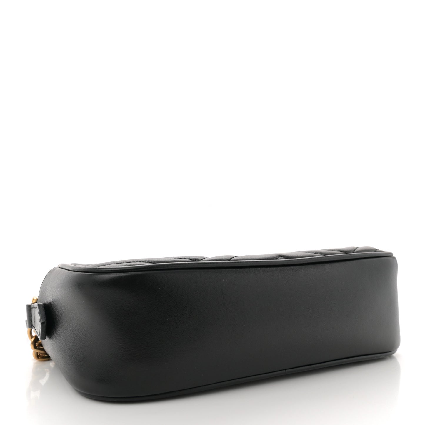 Calfskin Matelasse Small GG Marmont Chain Shoulder Bag Black