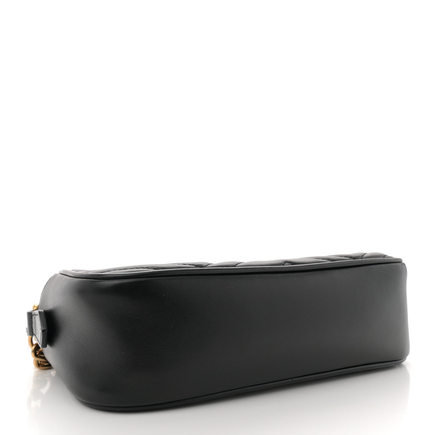 Gucci Calfskin Matelasse Small GG Marmont Chain Shoulder Bag Black 4 of 12