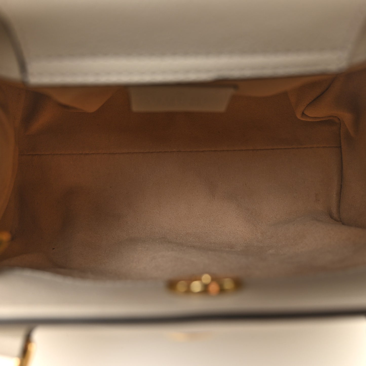 Wonka Grain Calfskin Mini Diana Tote Bag Mystic White