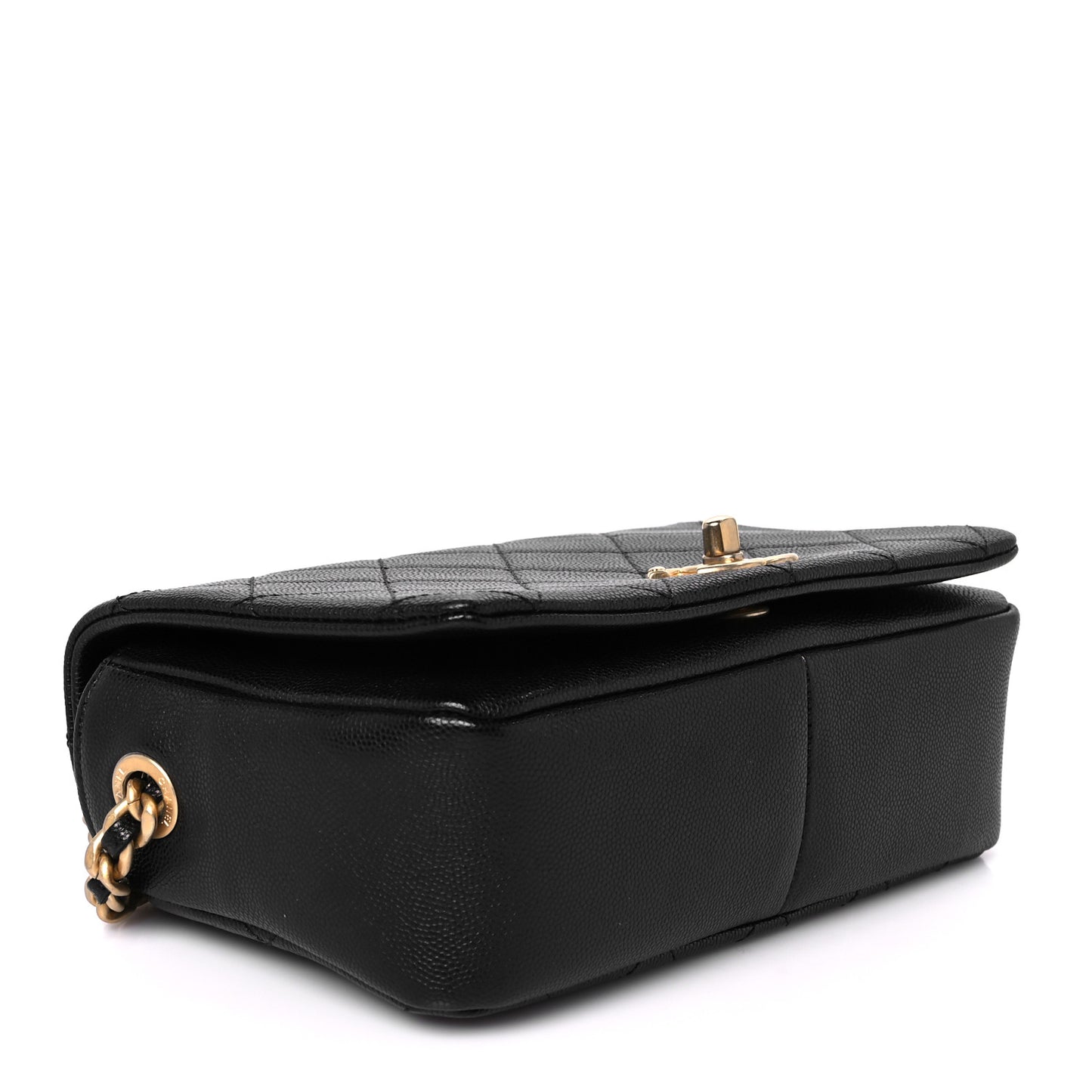 Caviar Quilted Small Fashion Therapy Flap Bag Black
