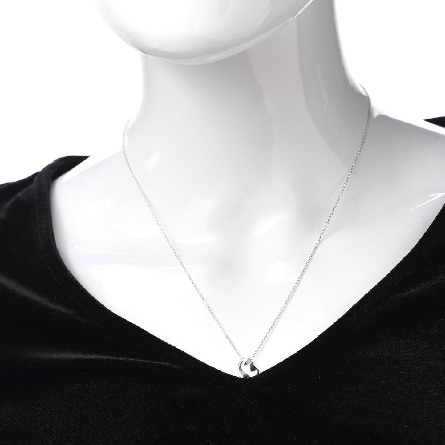 Sterling Silver Elsa Peretti Full Heart Pendant Necklace