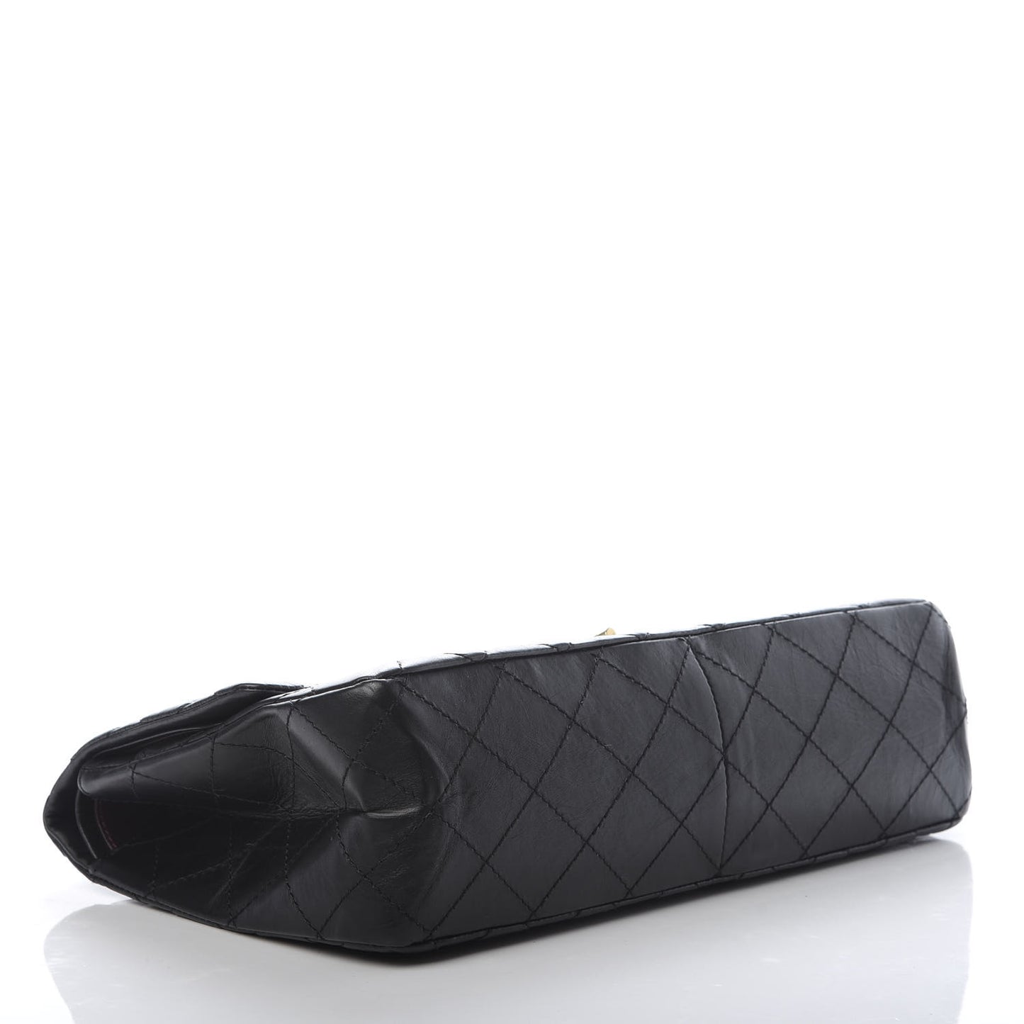 Aged Calfskin Quilted 2.55 Reissue 227 Flap Black