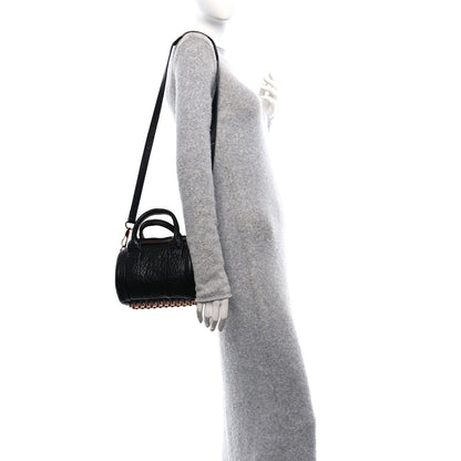 Alexander Wang Pebbled Lambskin Mini Rockie Black Rose Gold Hardware 2 of 9