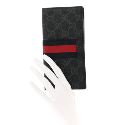 Gucci Guccissima Signature Web New Web Long Wallet Black 2 of 8