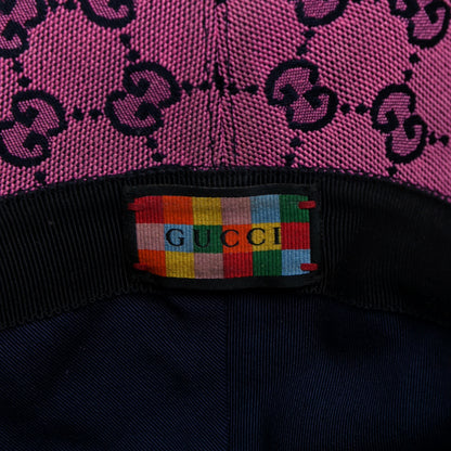 Gucci Monogram Multicolor New Sakai Calfskin Bob Malibu Bucket Hat M Parma Violet Blue 7 of 10