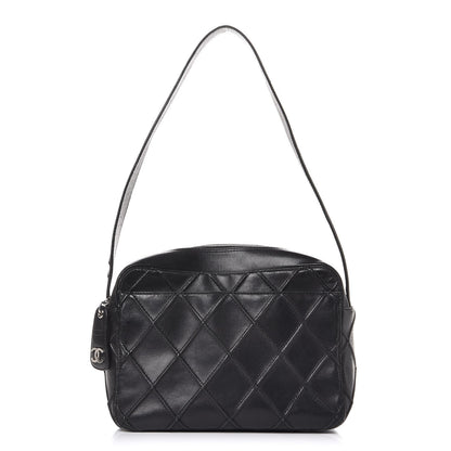Chanel Lambskin Diamond Stitched Camera Case Black 1 of 12