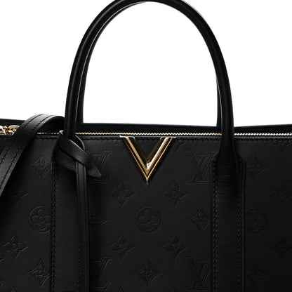 Louis Vuitton Monogram Cuir Plume Very Tote MM Black 7 of 9
