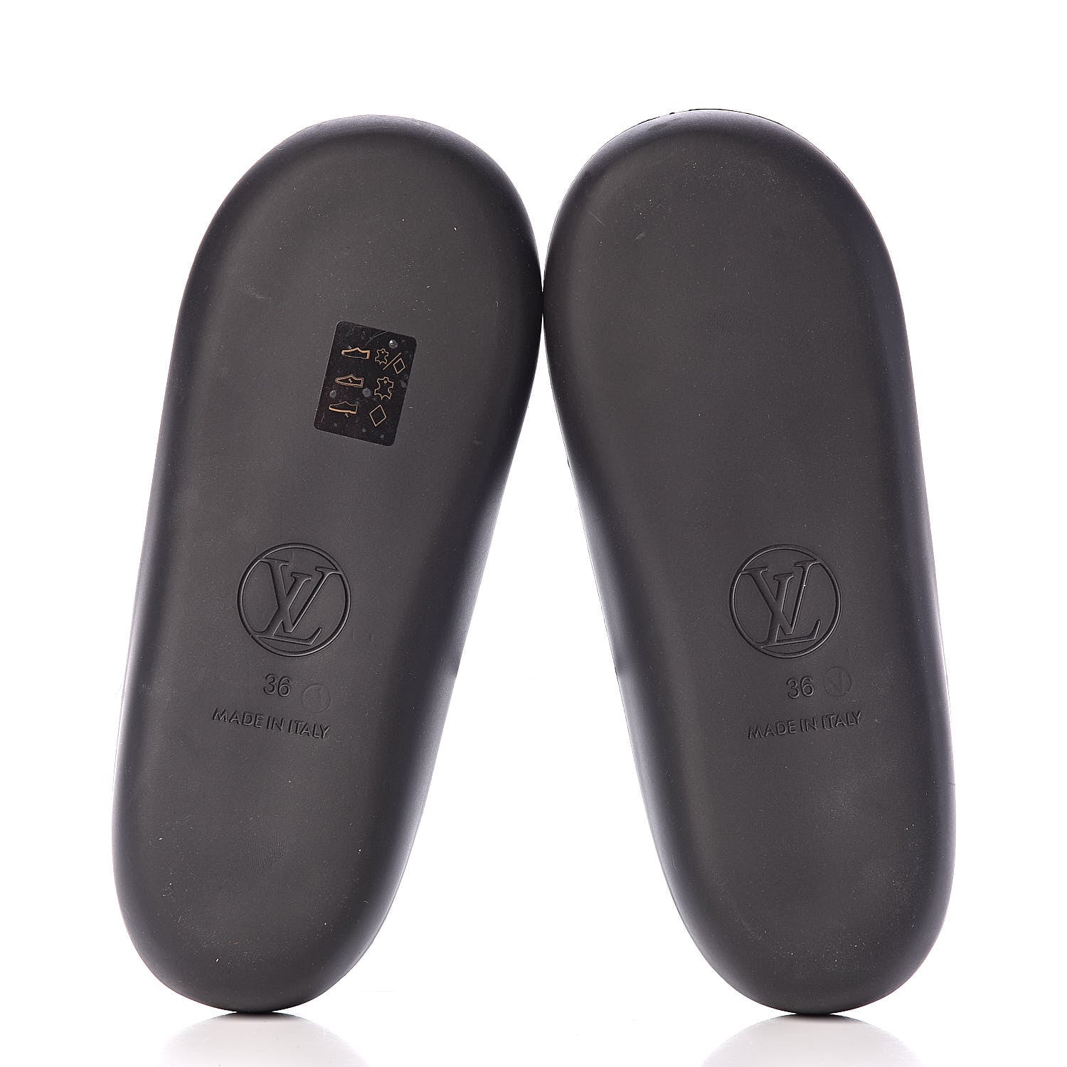 Louis Vuitton Patent Sunbath Flower Slide Sandals 36 Black 5 of 7