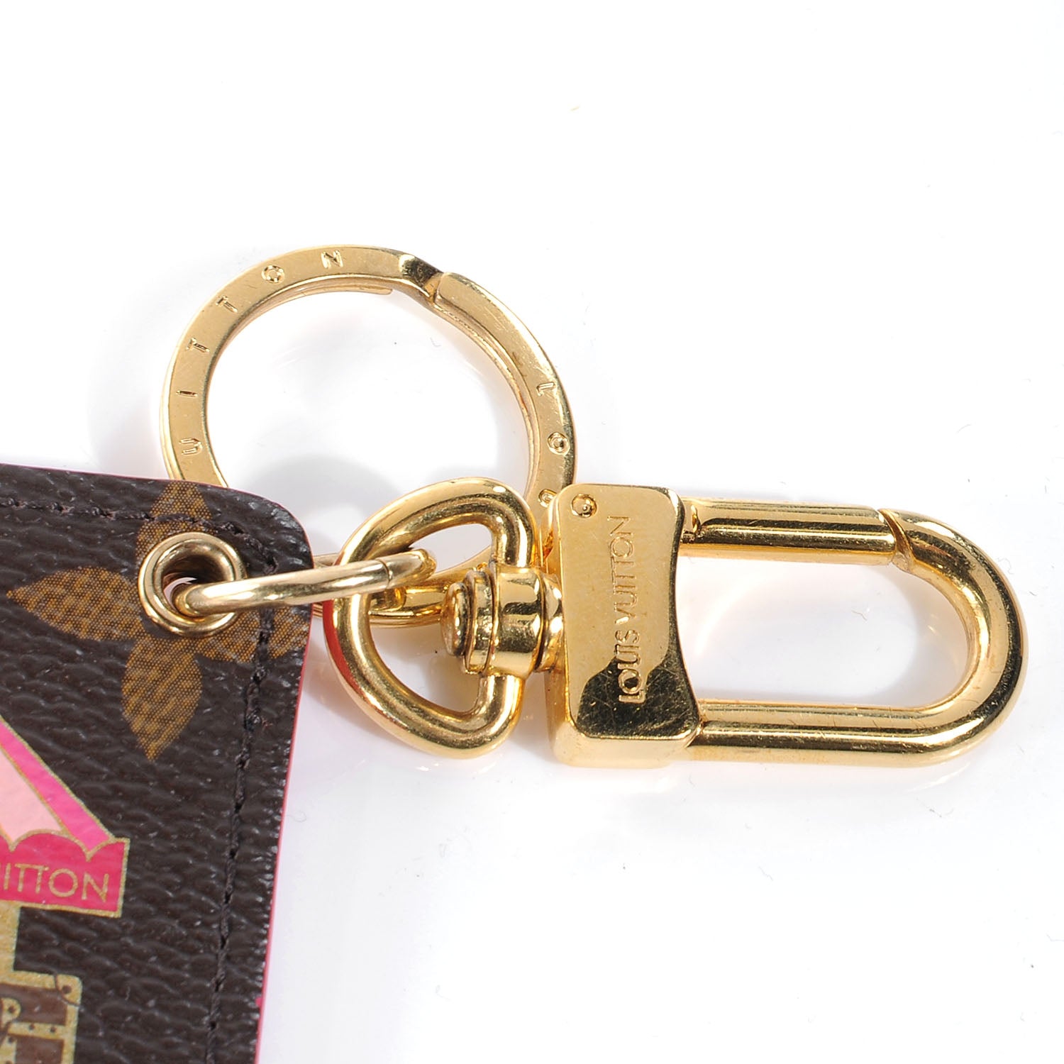 Louis Vuitton Monogram Illustre Carousel Bag Charm Key Ring Pink 3 of 5