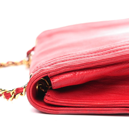 Chanel Lambskin CC Envelope Single Flap Red 12 of 14