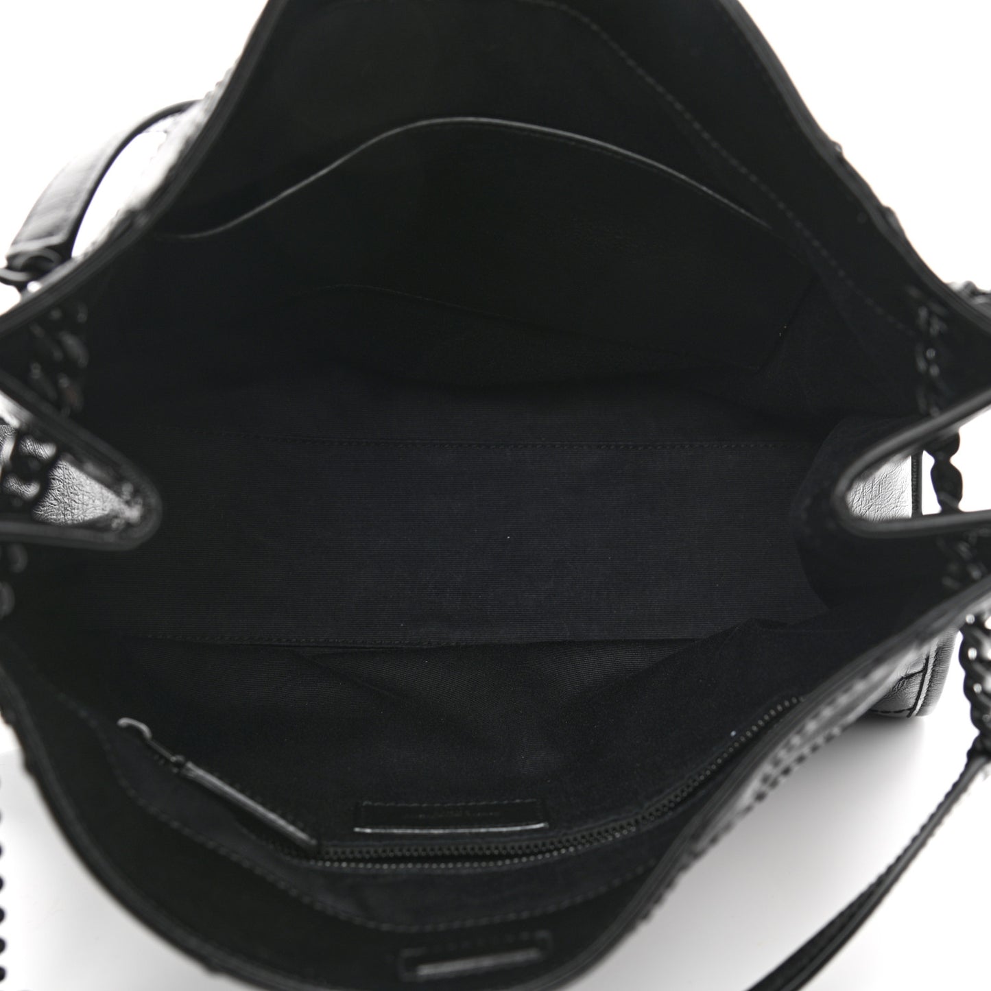 Crinkled Calfskin Matelasse Monogram Medium Niki Shopper Tote Black
