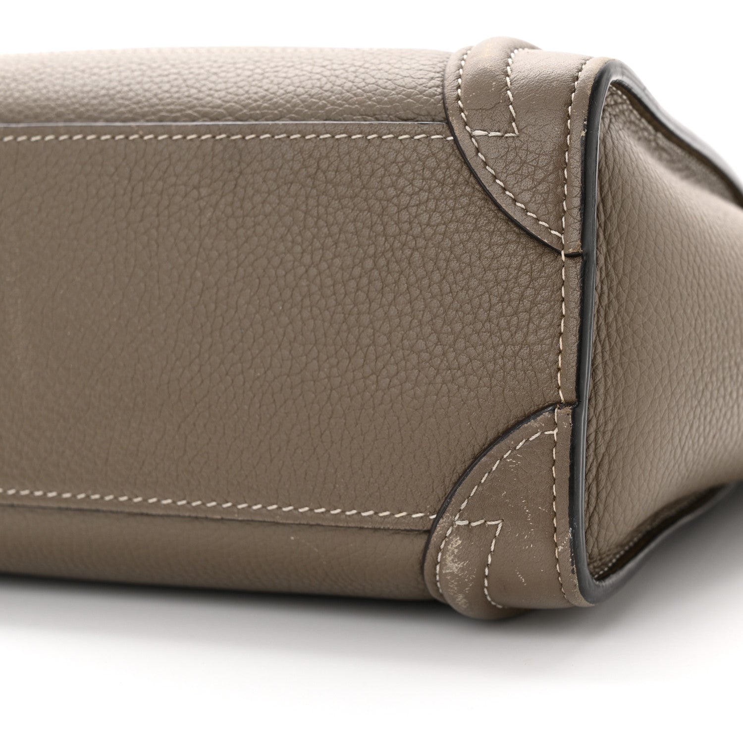 Celine Drummed Calfskin Nano Luggage Souris 8 of 20