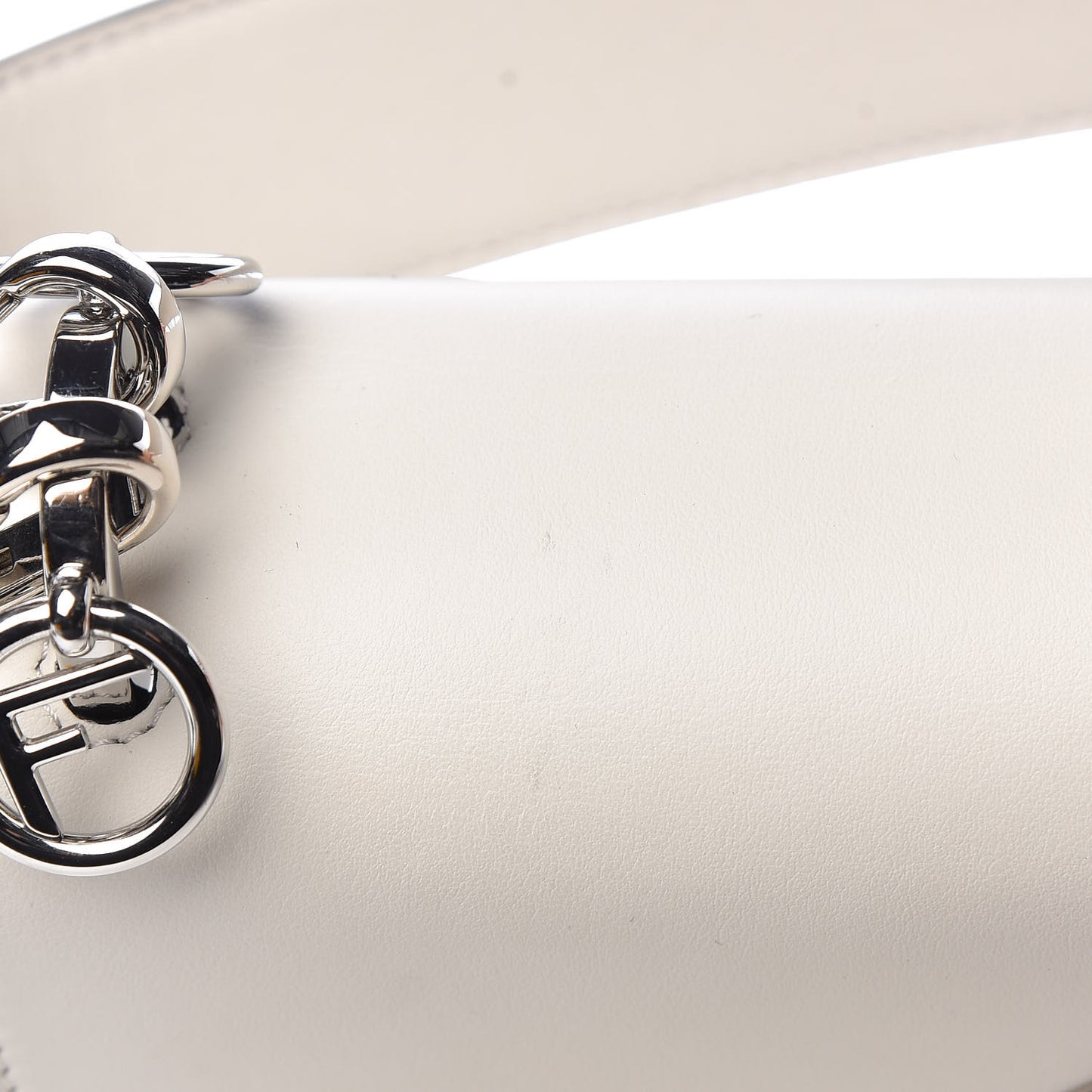Vitello Century Opaco F is Fendi Kan I Shoulder Bag White Ice