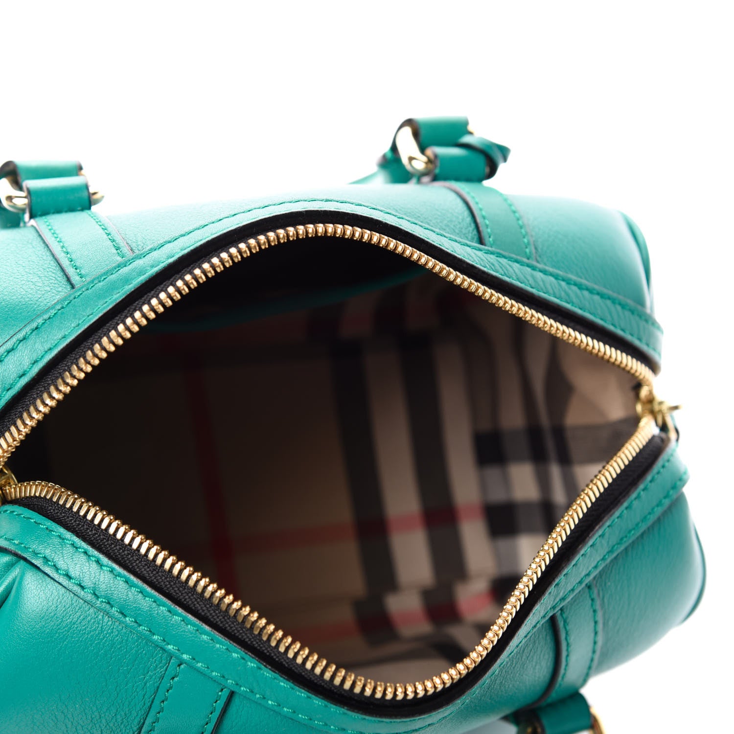 Burberry Soft Calfskin Small Alchester Bowling Bag Aqua Green 6 of 12