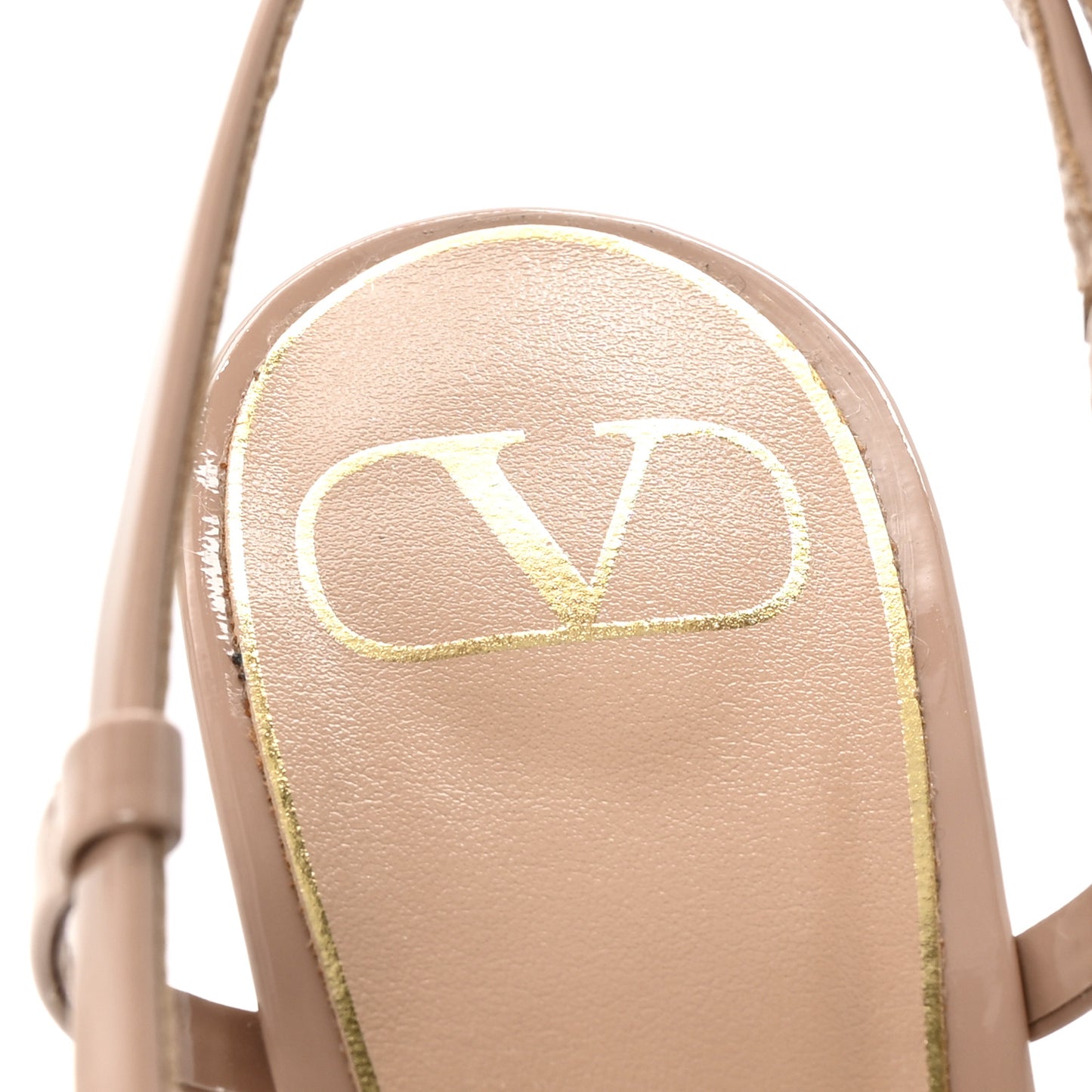 Patent Nappa V Logo 80mm Sandals 39.5 Rose