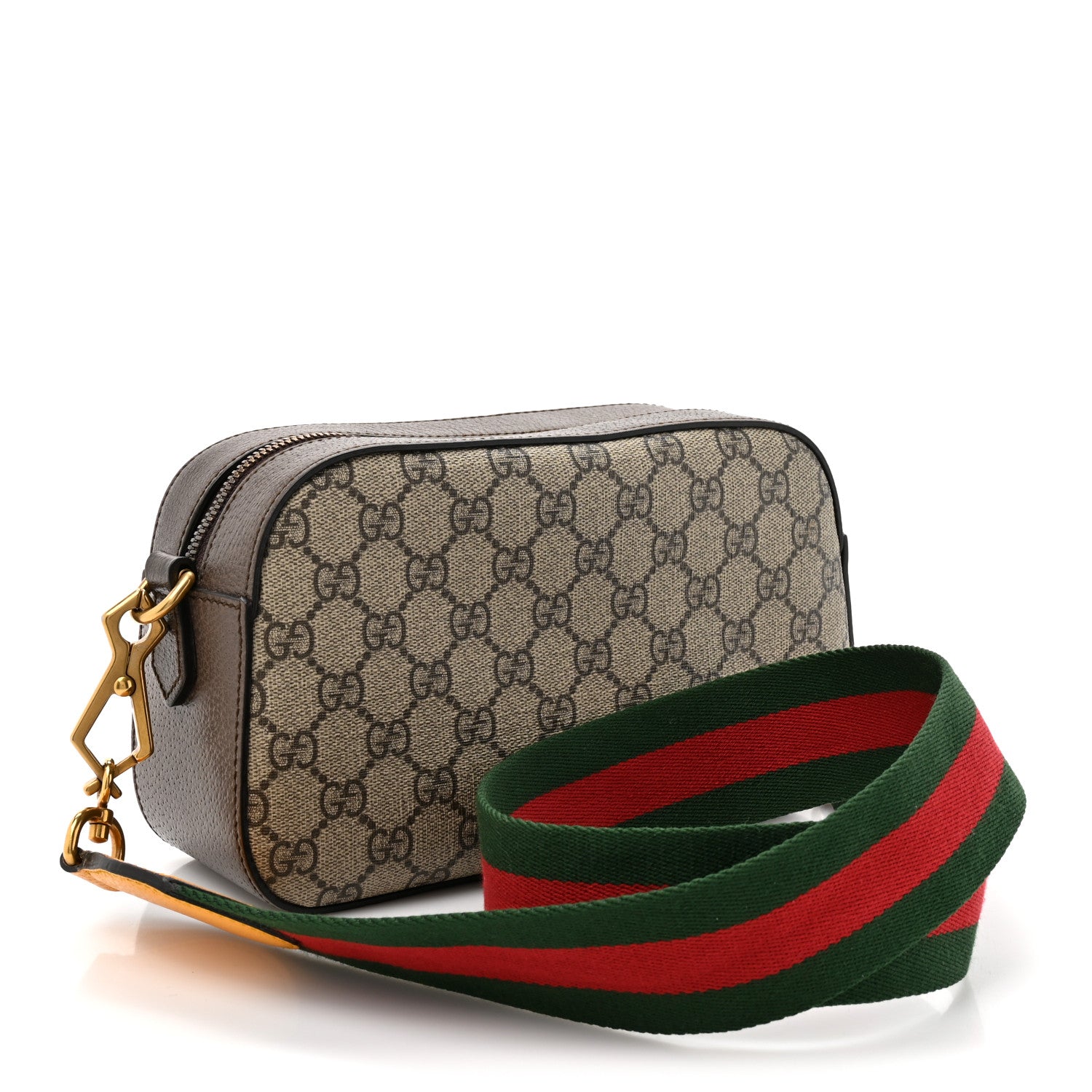 Gucci GG Supreme Monogram Web Neo Vintage Shoulder Bag Beige New Acero Crop 3 of 11