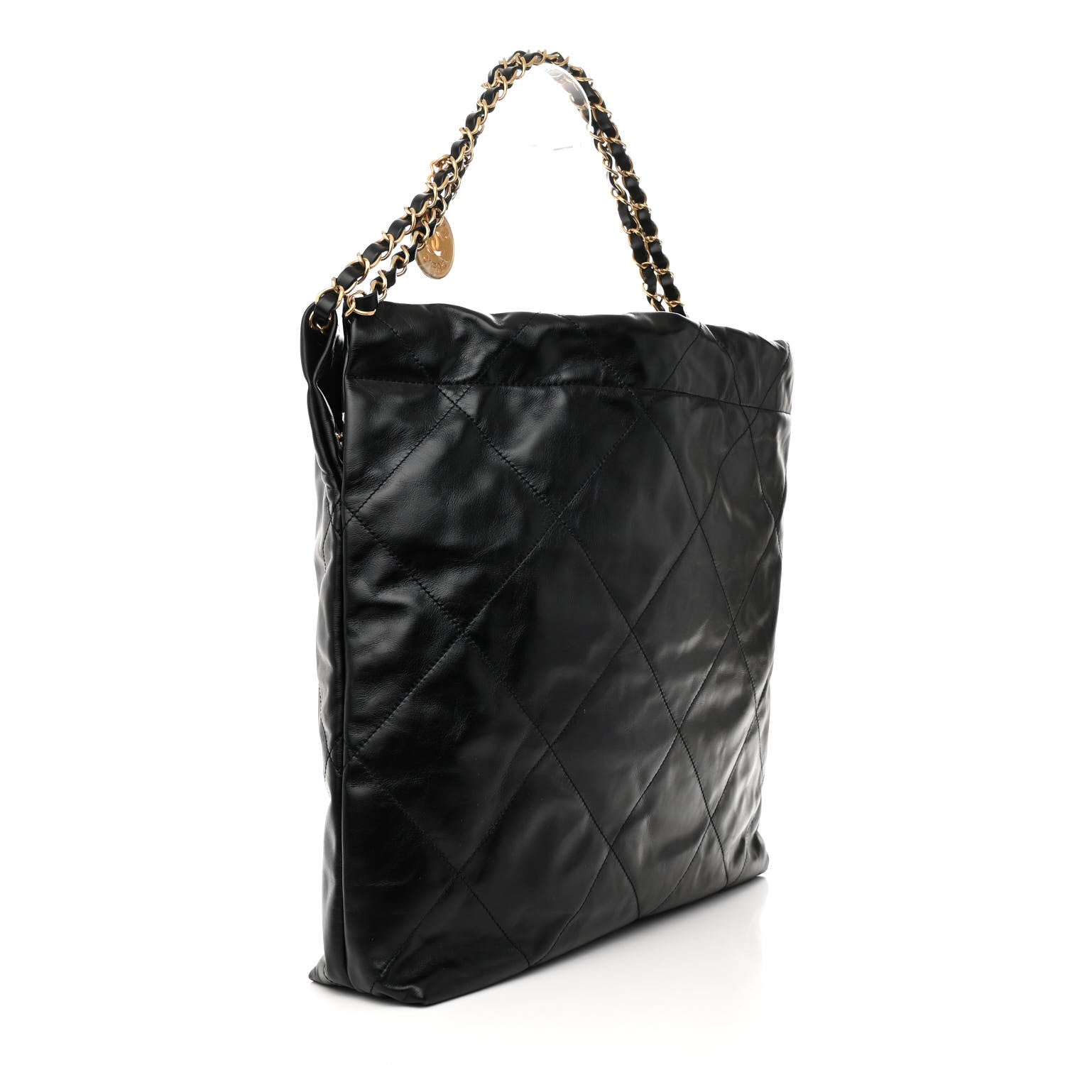 Chanel Shiny Calfskin Quilted Chanel 22 Black 4 of 11