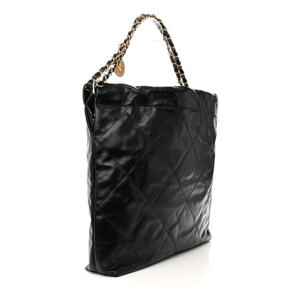 Chanel Shiny Calfskin Quilted Chanel 22 Black 4 of 11