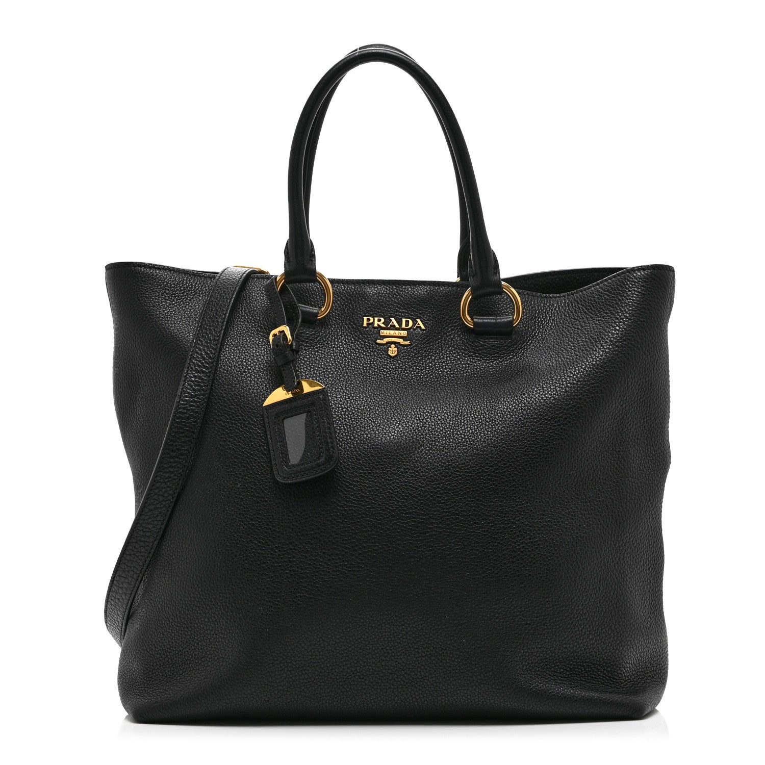 Prada Vitello Phenix Tote Black 1 of 10