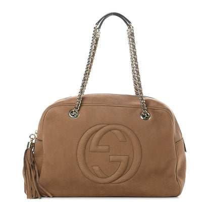 Gucci Vitello Range Medium Soho Bowler New Fango 1 of 13