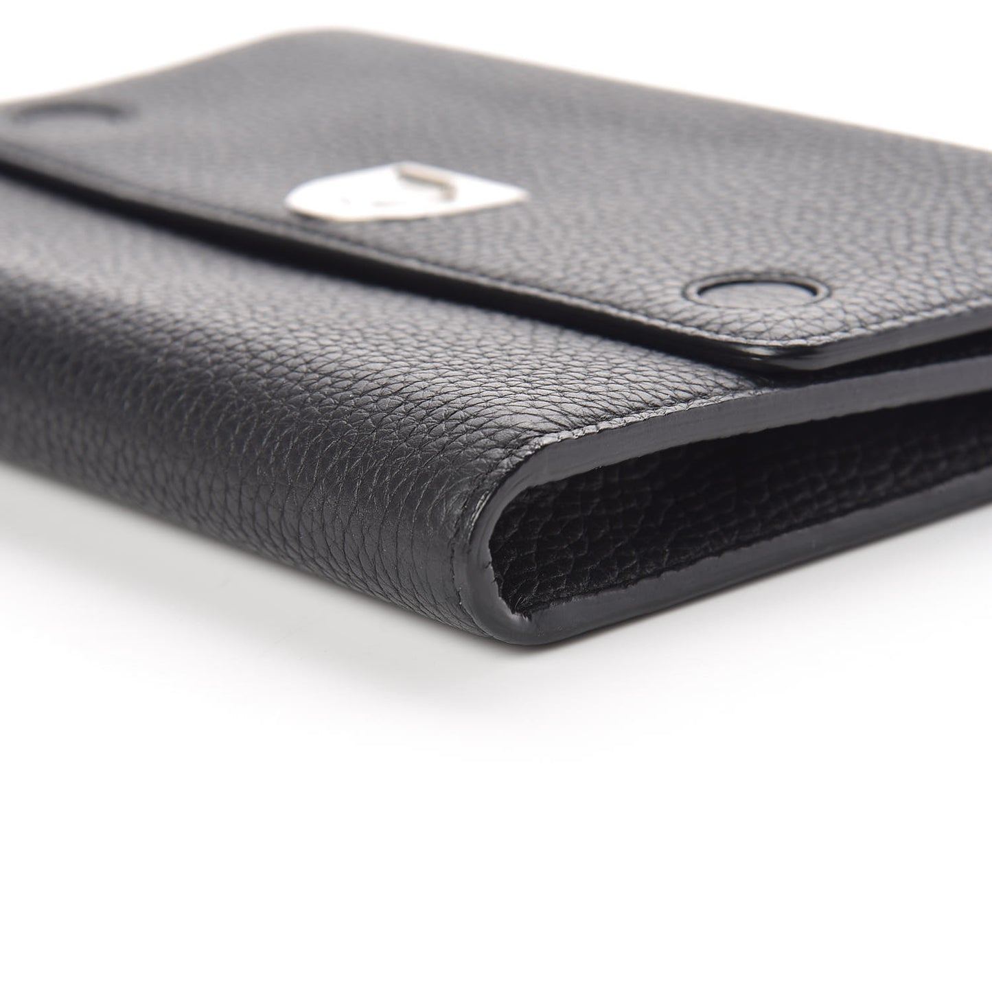 Grained Calfskin Diorever Wallet On Chain Black