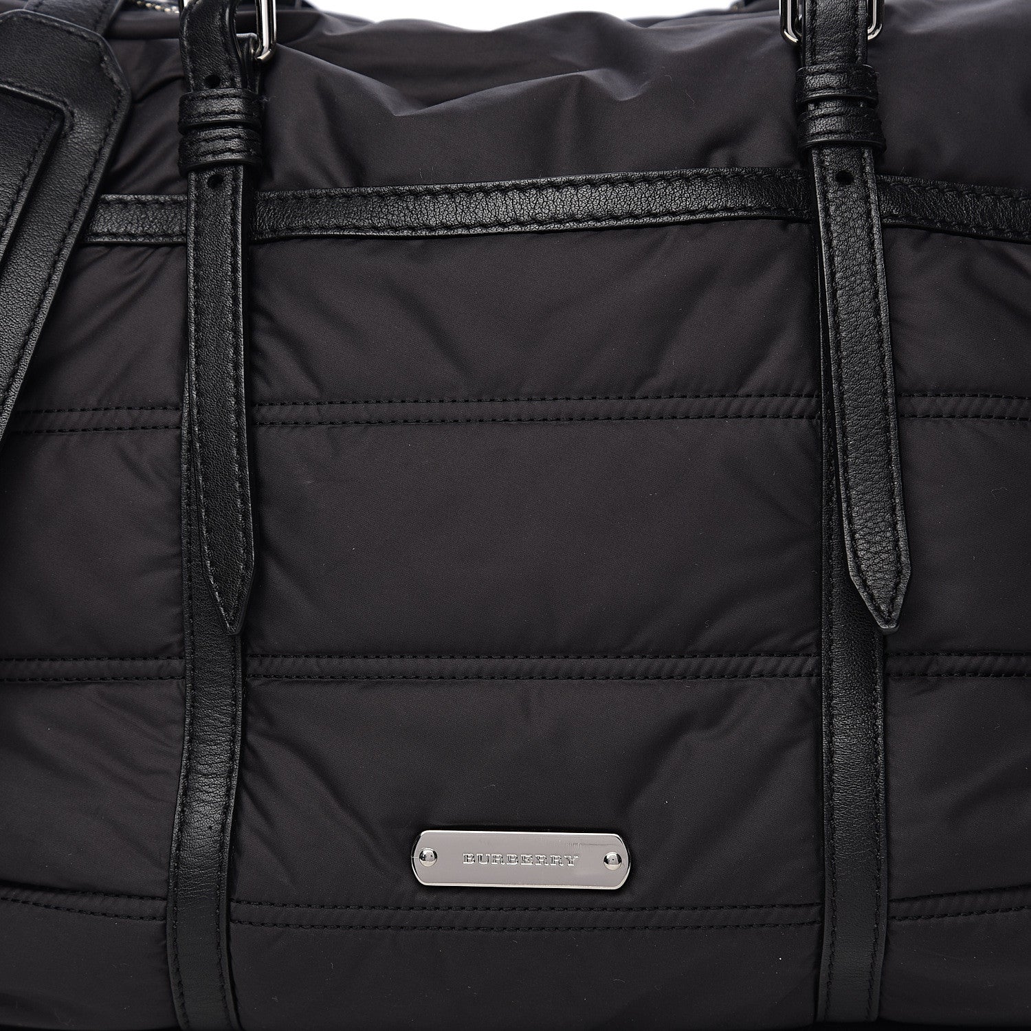 Burberry Nylon House Check Quilted Abbey Diaper Bag Black 7 of 9