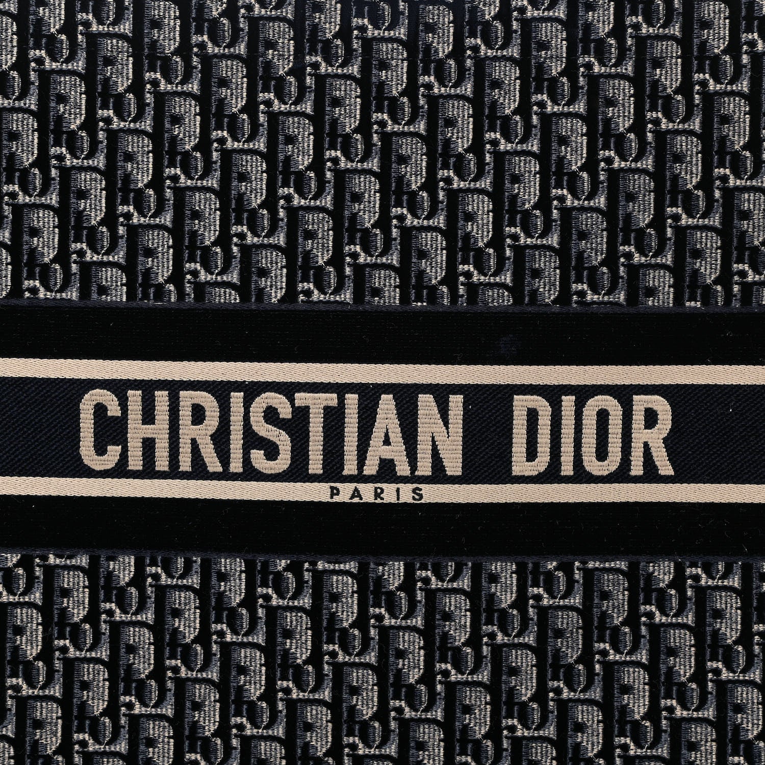 Christian Dior Oblique Velvet Book Tote Blue Multicolor 8 of 12