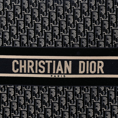 Christian Dior Oblique Velvet Book Tote Blue Multicolor 8 of 12