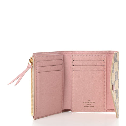 Louis Vuitton Damier Azur Victorine Wallet Rose Ballerine 5 of 8