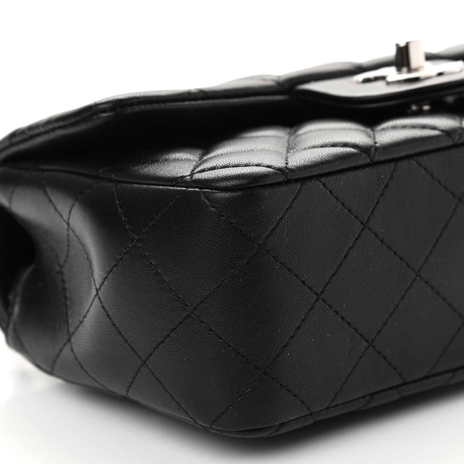 Chanel Lambskin Quilted Mini Rectangular Flap Black 8 of 9