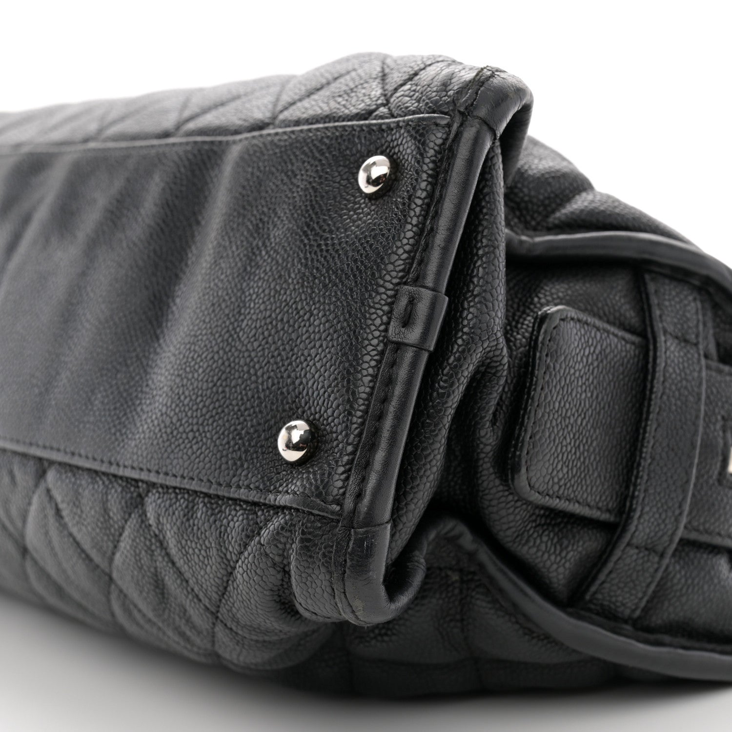 Chanel Caviar Quilted French Riviera Tote Black 10 of 20