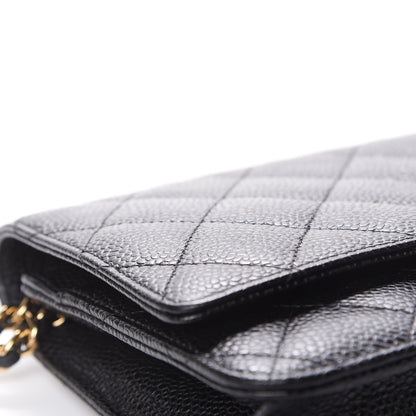 Chanel Caviar Quilted Wallet On Chain WOC Black 13 of 15