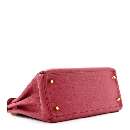 Hermes Togo Kelly Retourne 28 Rouge Grenat 4 of 12
