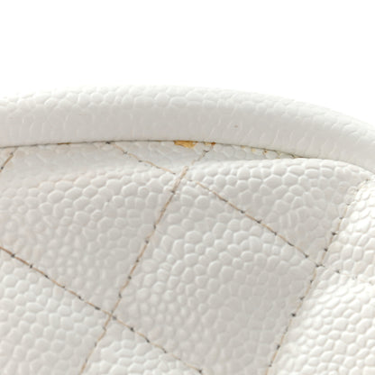 Chanel Caviar Quilted Timeless Clutch White 9 of 16