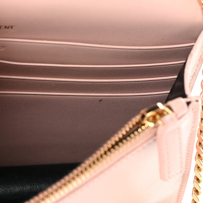 Saint Laurent Smooth Calfskin Classic Monogram Kate Tassel Chain Wallet Marble Pink 10 of 13