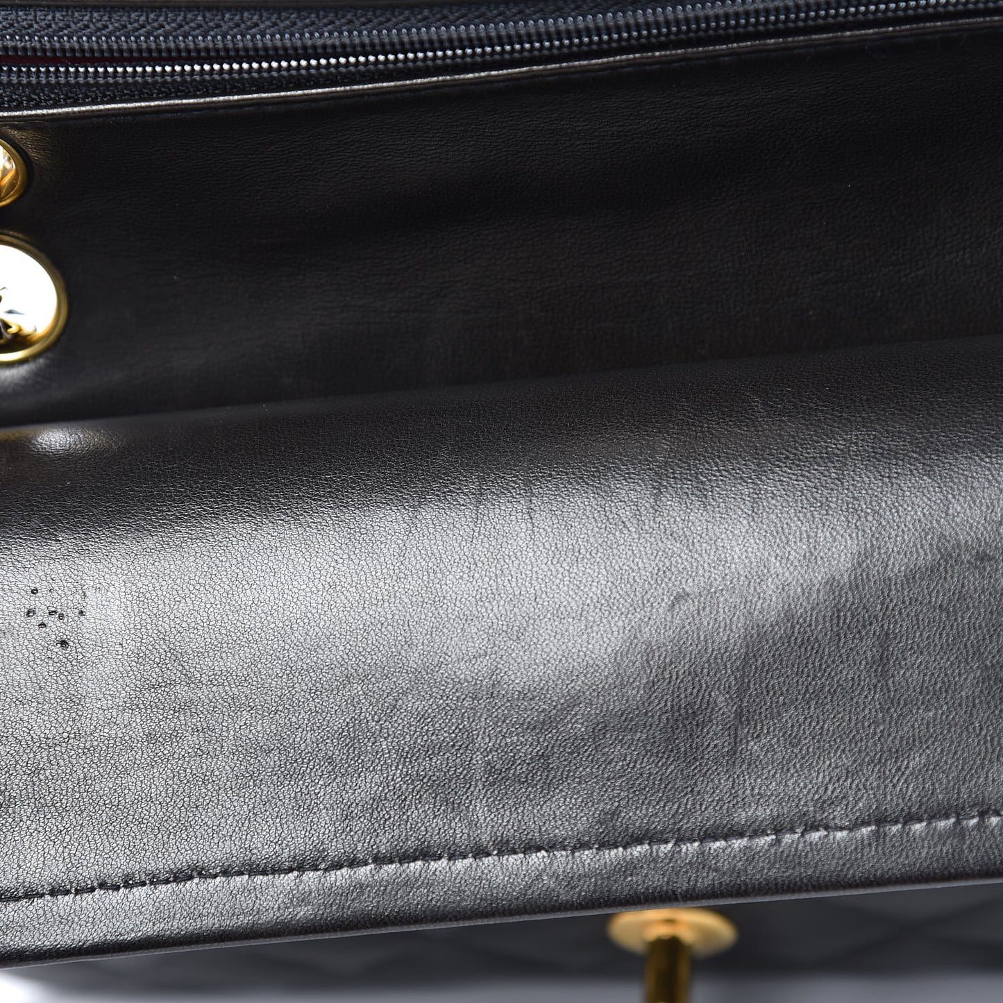 Lambskin Quilted Small Double Flap Black