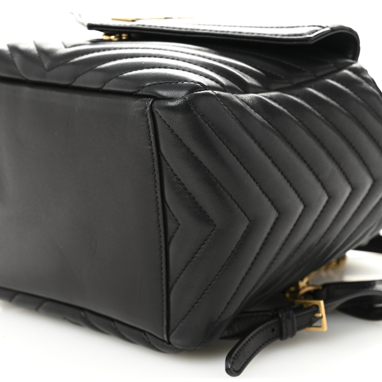 Saint Laurent Lambskin Matelasse Monogram Joe Backpack Black 9 of 9