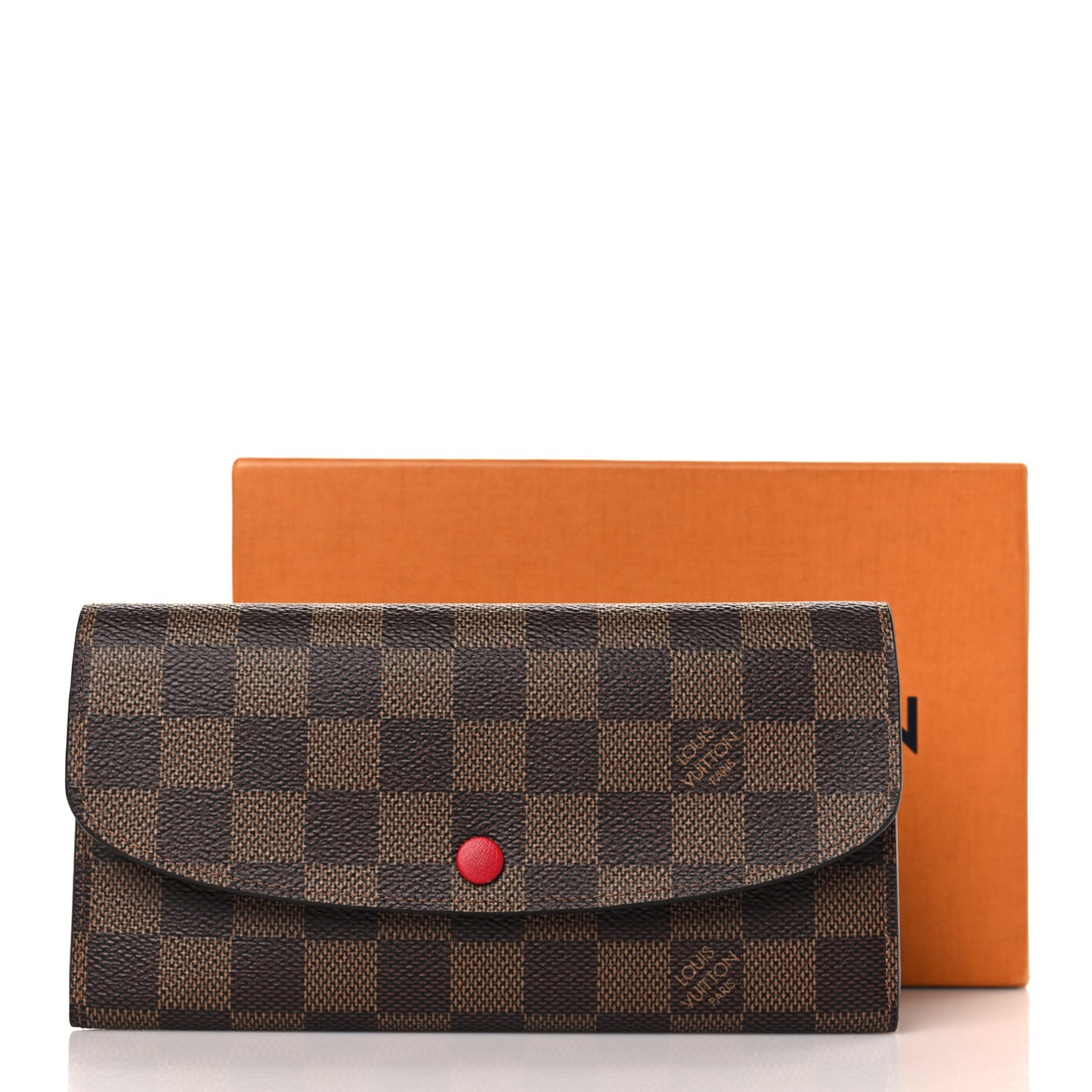 Damier Ebene Emilie Wallet Red