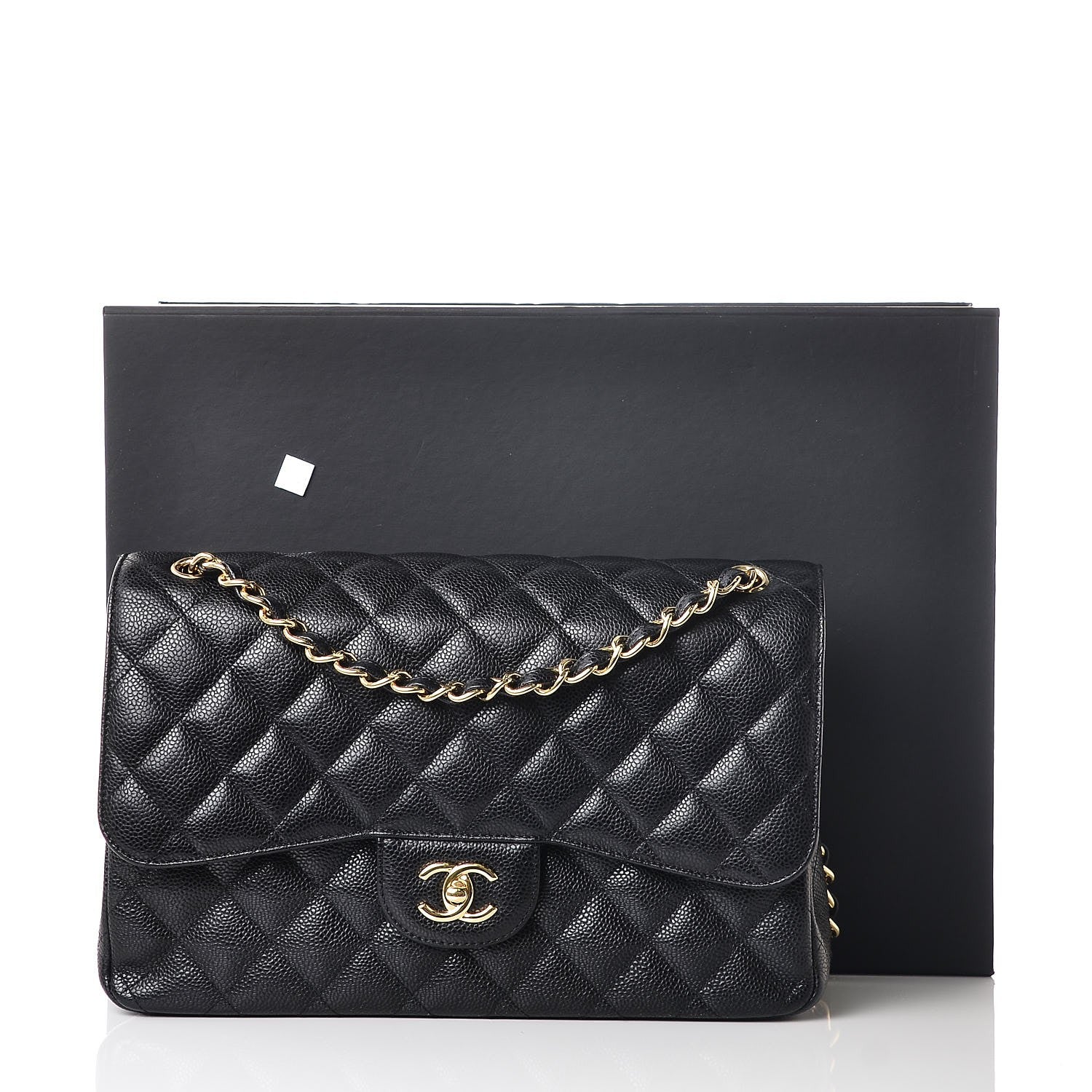 Chanel Caviar Quilted Jumbo Double Flap Black 8 of 8
