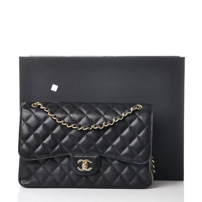 Chanel Caviar Quilted Jumbo Double Flap Black 8 of 8