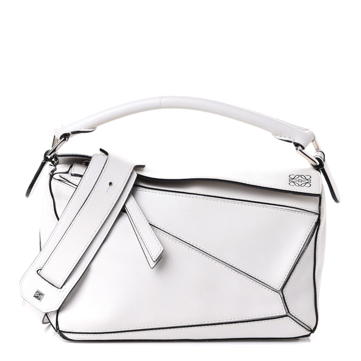 Loewe Calfskin Small Puzzle Bag White 1 of 7