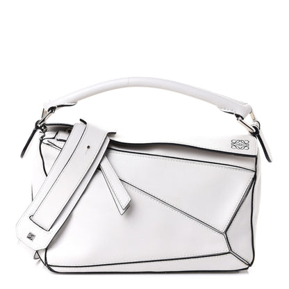 Loewe Calfskin Small Puzzle Bag White 1 of 7