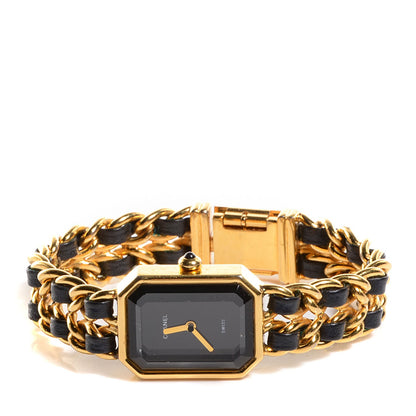 Chanel Stainless Steel Lambskin 20mm Chain Premiere Quartz Watch Gold M 1 of 7