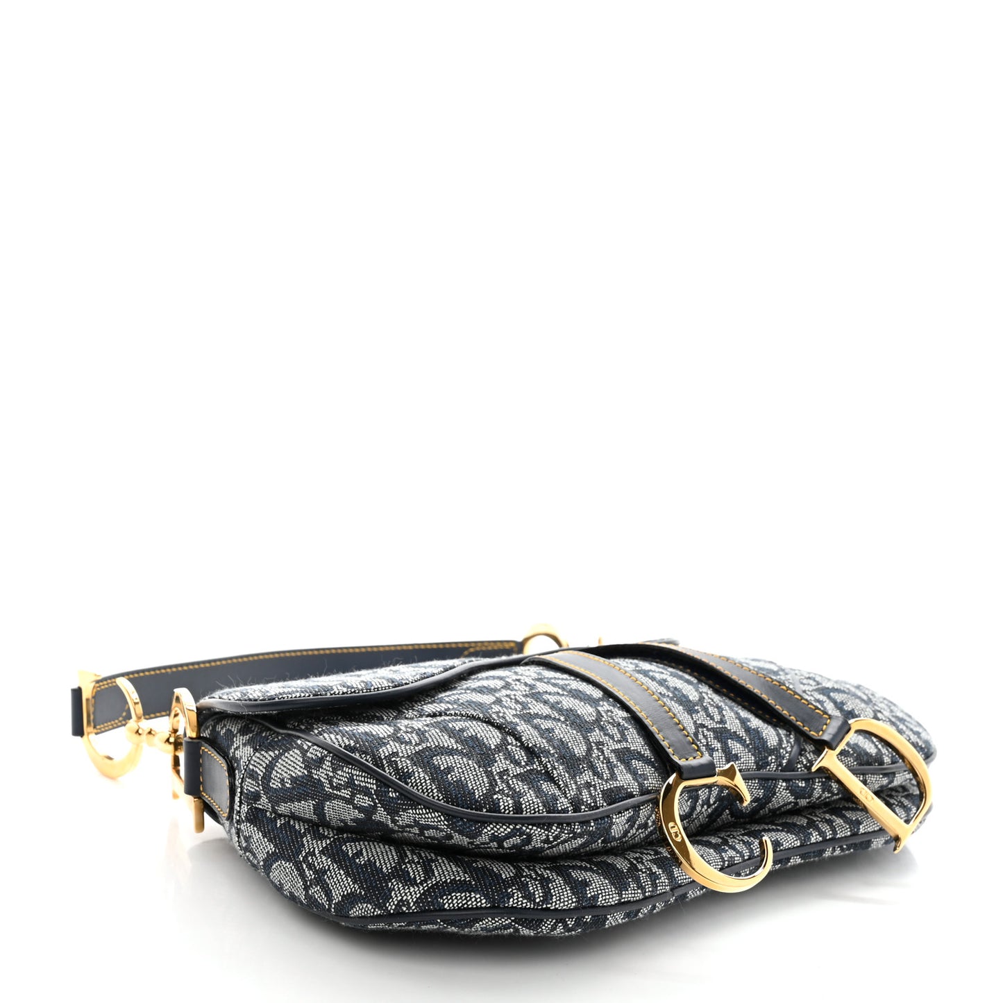 Monogram Double Saddle Bag Navy Blue