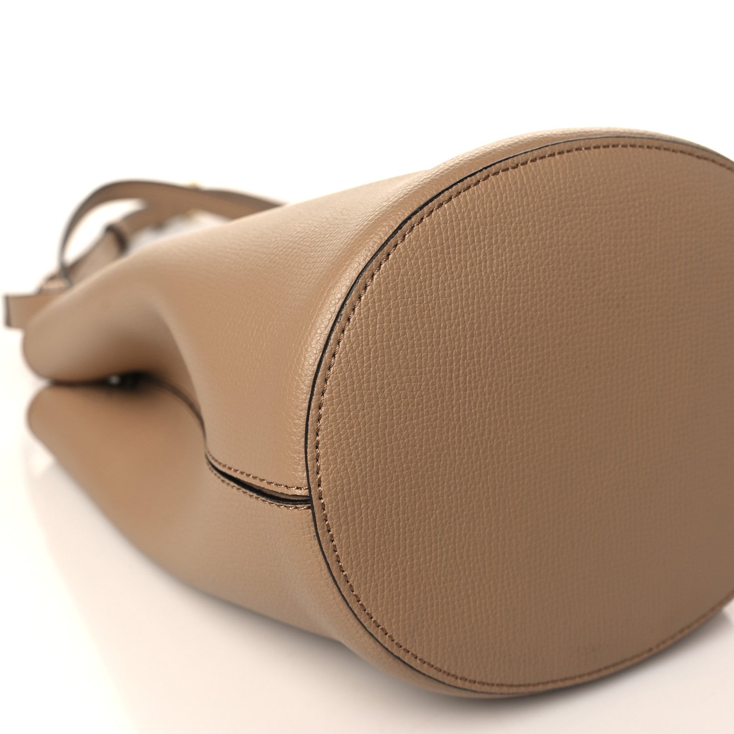 Burberry Calfskin Small Lorne Bucket Crossbody Natural 7 of 8