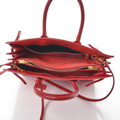Saint Laurent Calfskin Small Sac De Jour Lipstick Red 6 of 13