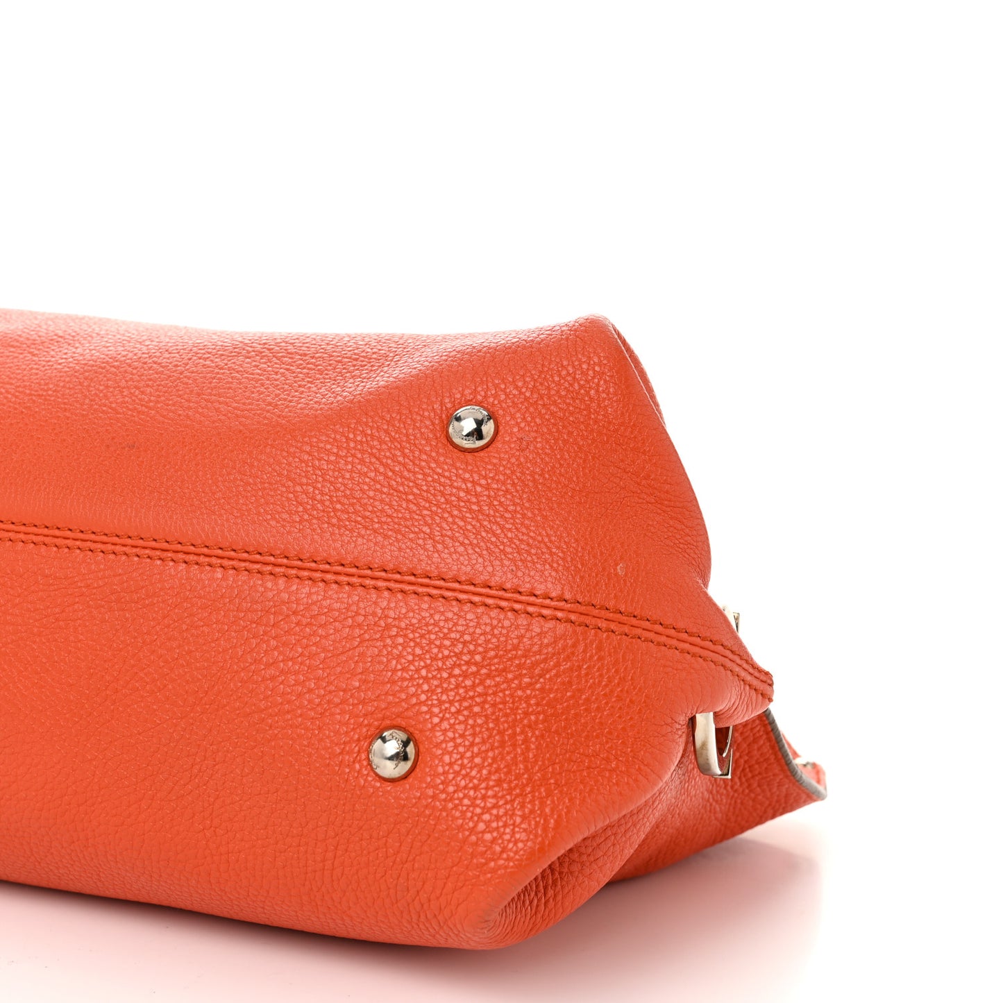 Grained Calfskin Large Sofia Satchel Sunset