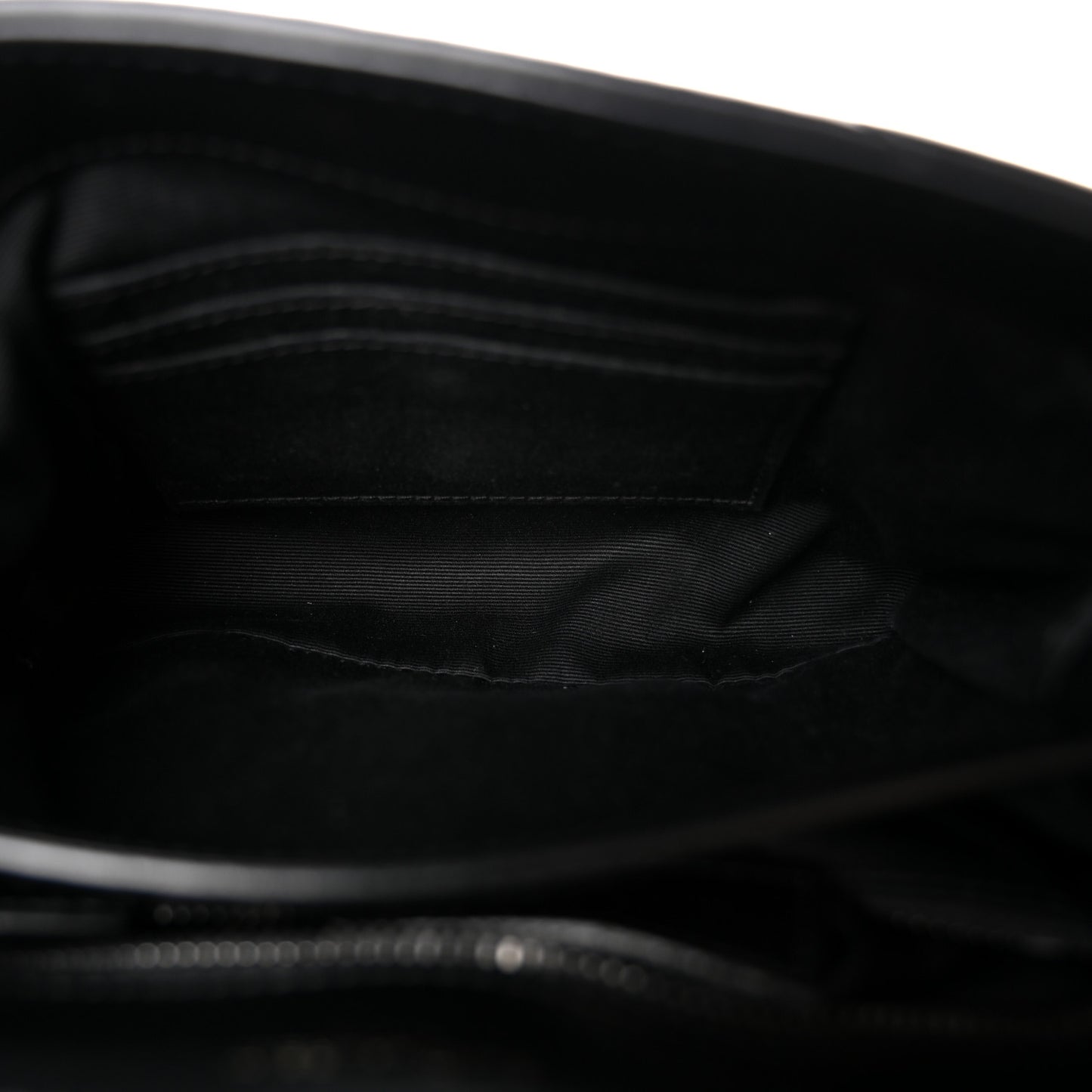 Calfskin Y Quilted Monogram Monochrome Toy Loulou Crossbody Bag Black